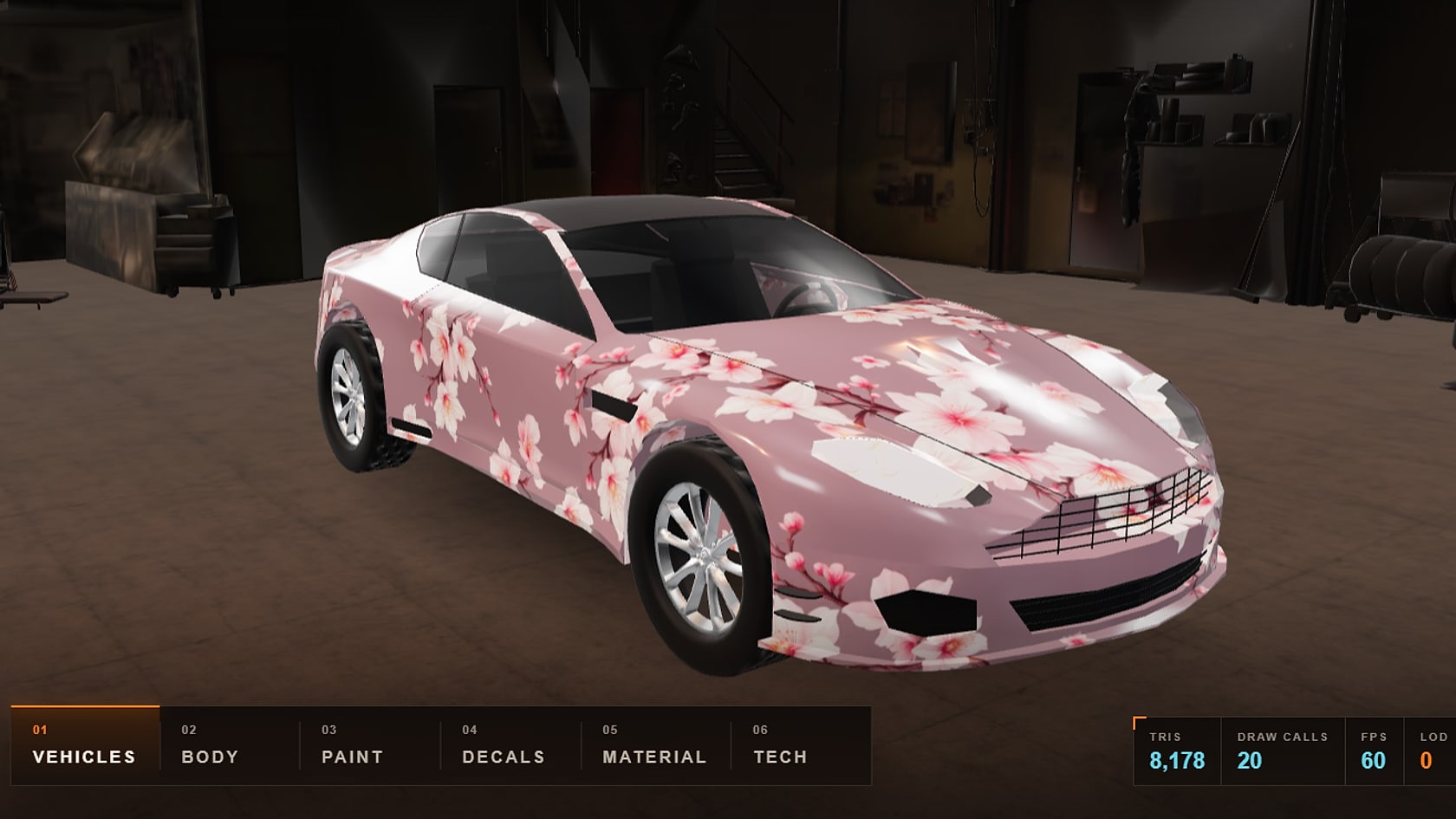 Interactive 3D model of a car — rotate and inspect the body and details